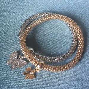 Bracelets gold and silver with‎ charms